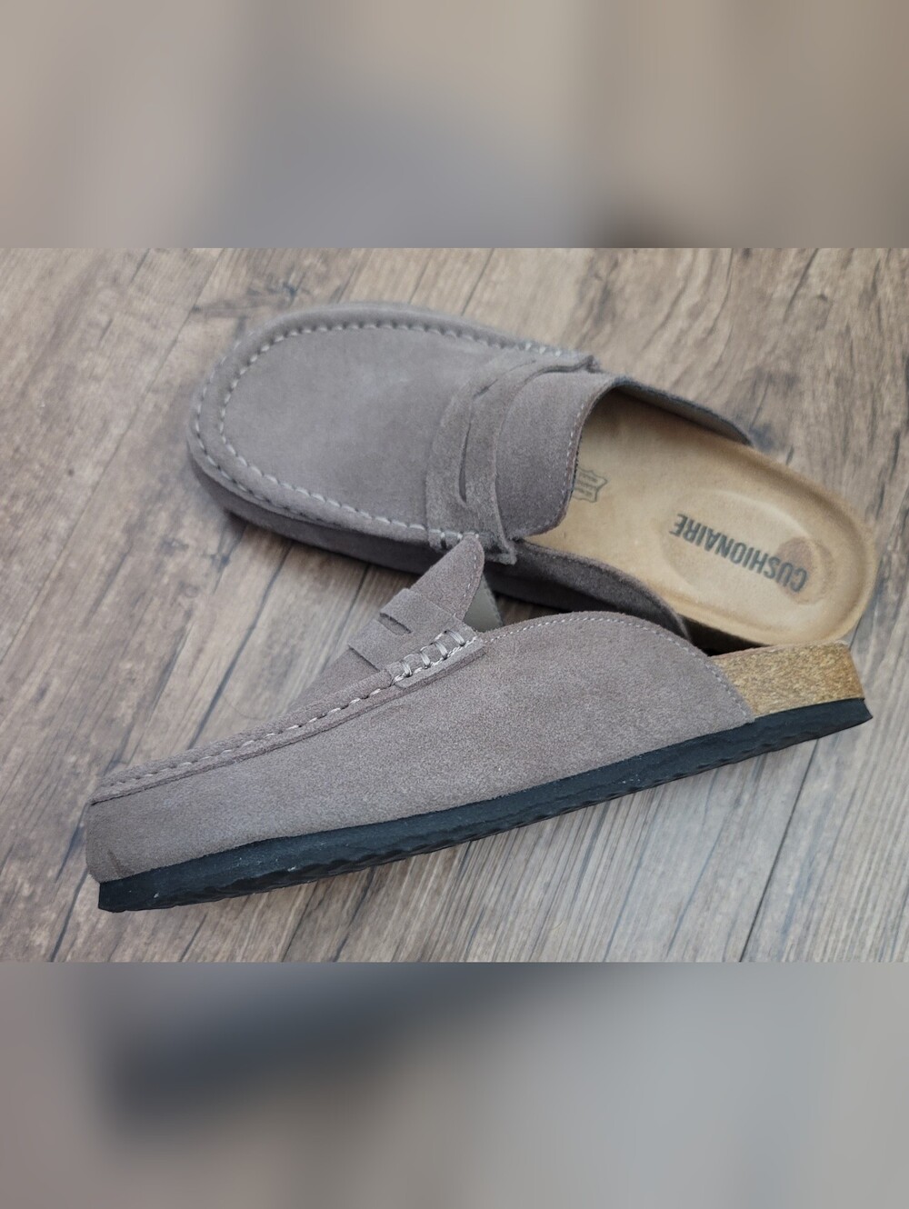 Cushionaire Women's FonduTaupe Suede Slip-On Loafers - Picture 4 of 5